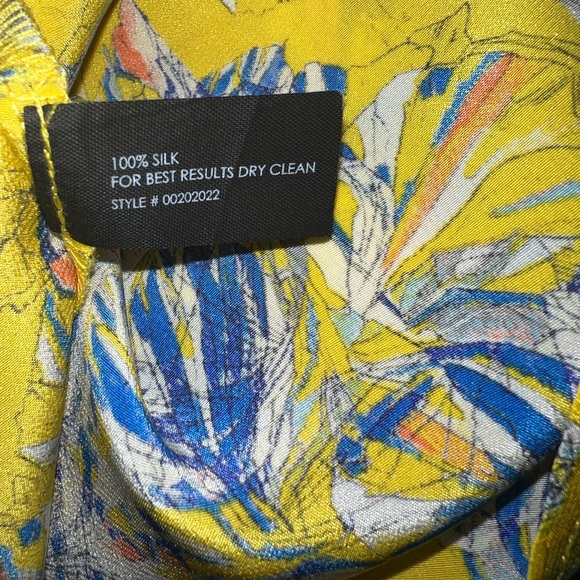 Club Monaco Silk Sleeveless button front floral shift dress - Picture 7 of 7